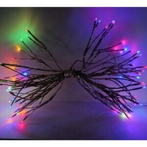 Halloween Lighted Twig Branch Swag Multicolor LED Indoor Outdoor Holiday Decor